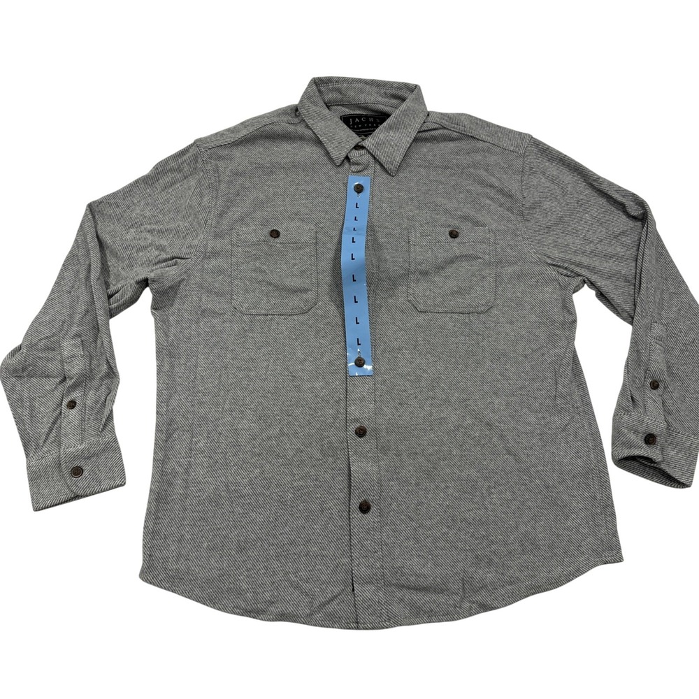 Jachs NY Men's Premium Outdoor Soft Touch Knit Long Sleeve Shirt Large NWT